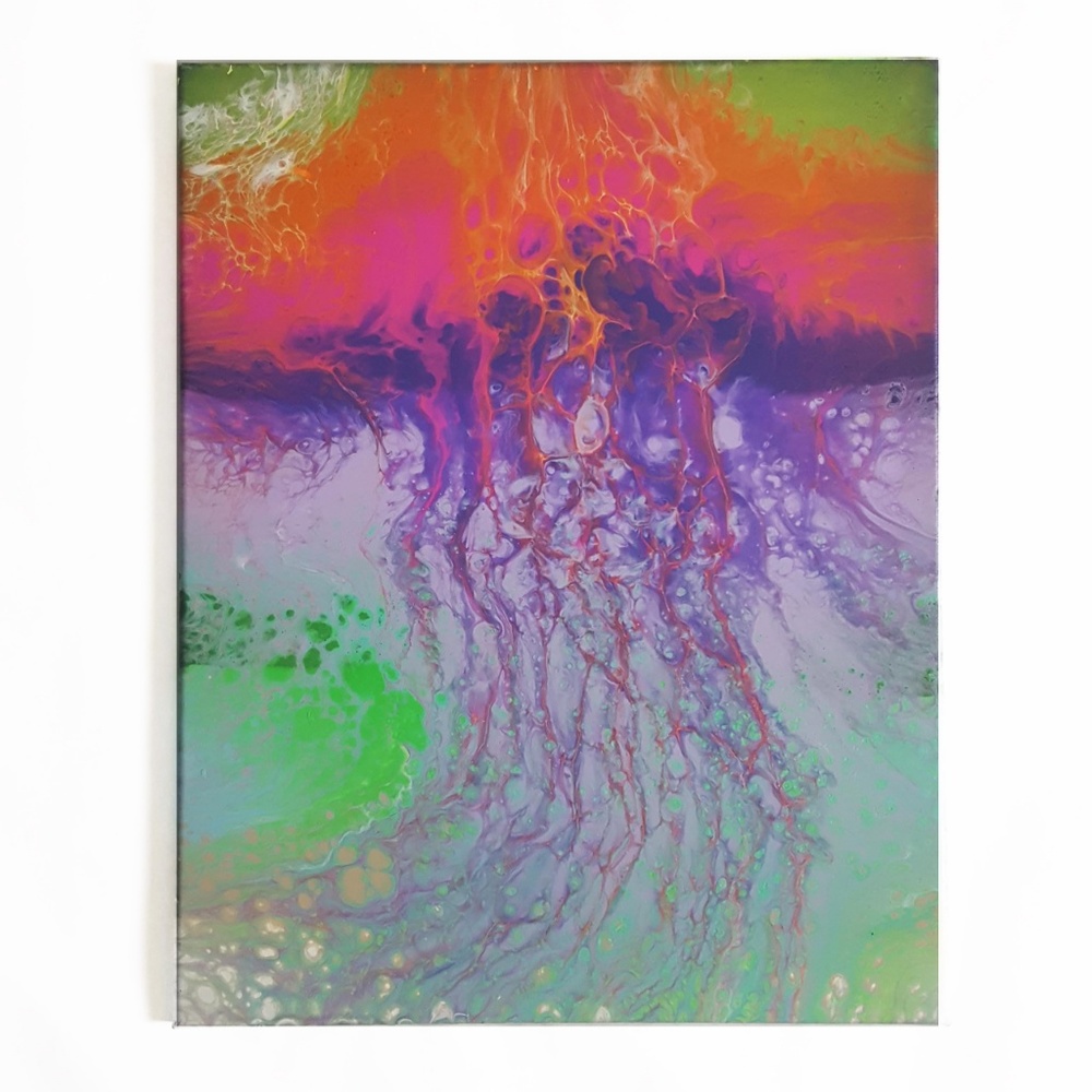 "Acrylic Abstract Painting On Canvas Original Art - Picture 3 of 4